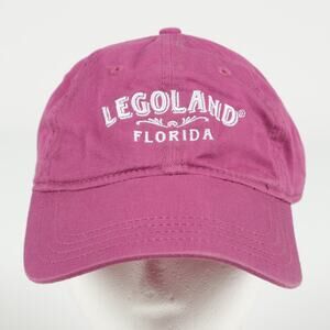 Lego Legoland Florida 100% Cotton H&L Packable Ball Cap Hat Pink